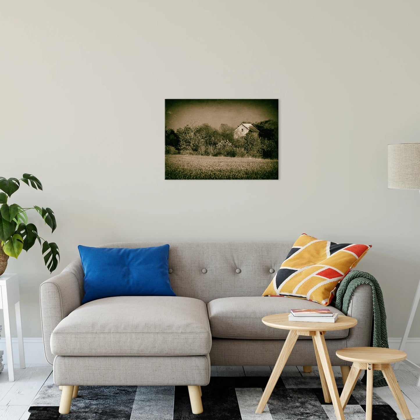 Black White Canvas Art: Abandoned Barn In The Trees Vintage Rural Landscape Fine Art Canvas Wall Art Prints 20" x 30" - PIPAFINEART