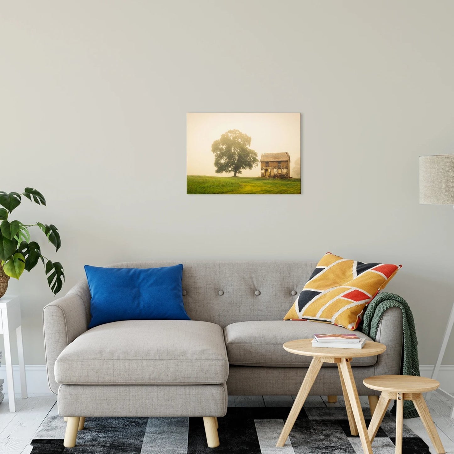 Country Wall Accents: Abandoned House Rural Landscape Photo Fine Art Canvas Wall Art Prints 20" x 24" - PIPAFINEART