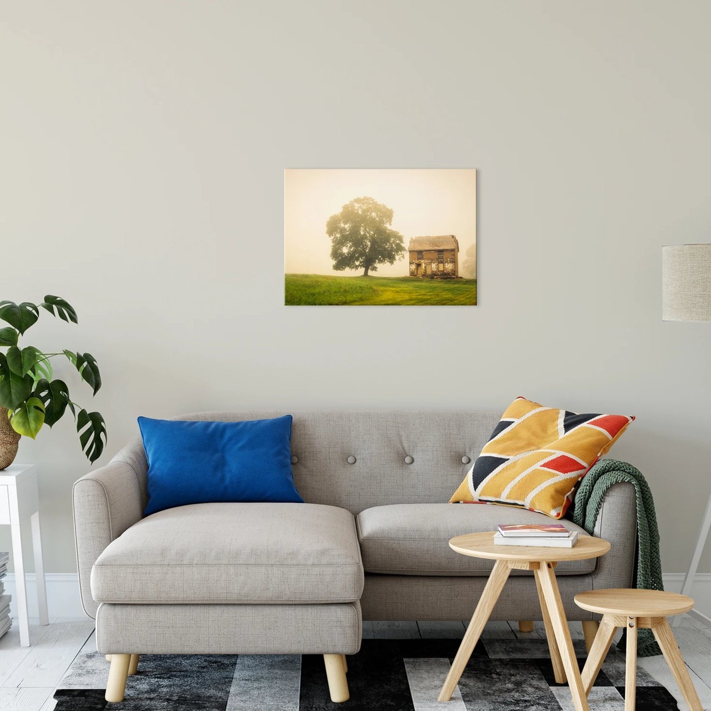 Country Farm Wall Art: Abandoned House Rural Landscape Photo Fine Art Canvas Wall Art Prints 20" x 30" - PIPAFINEART