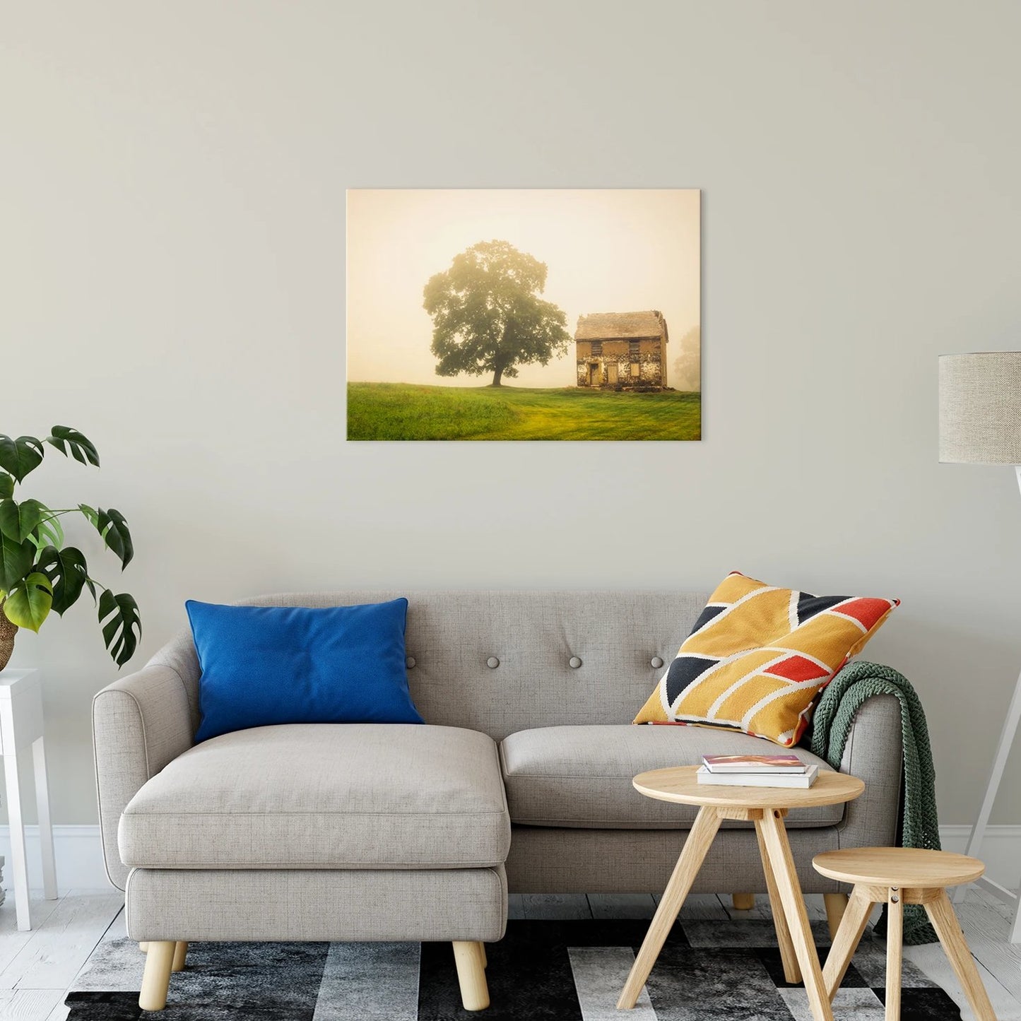 Country Wall Canvas: Abandoned House Rural Landscape Photo Fine Art Canvas Wall Art Prints 24" x 36" - PIPAFINEART