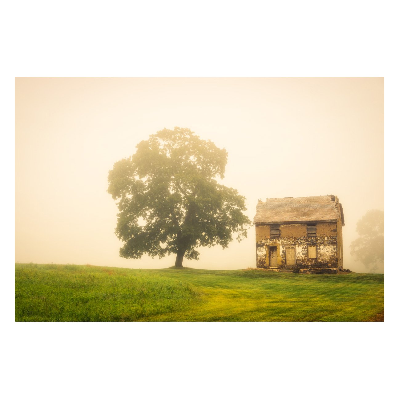 Country Wall Art Ideas: Abandoned House Rural Landscape Photo Fine Art Canvas Wall Art Prints - PIPAFINEART