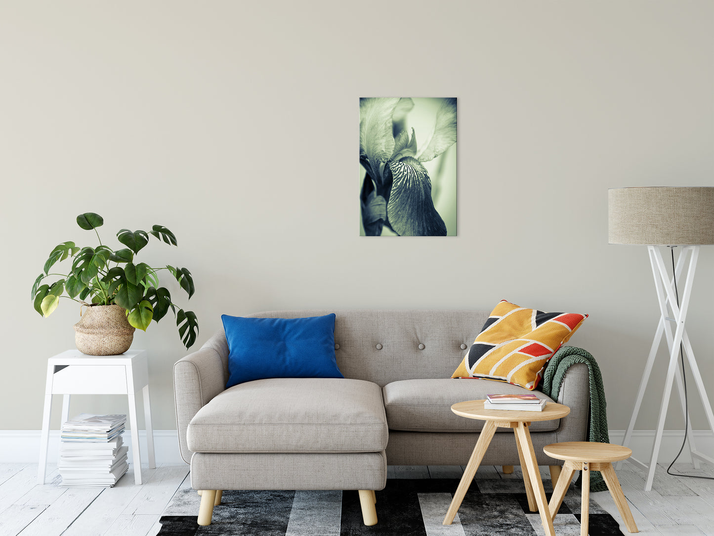 Neutral Abstract Wall Art: Abstract Japanese Iris Delight Nature / Floral Photo Fine Art Canvas Wall Art Prints 20" x 24" - PIPAFINEART