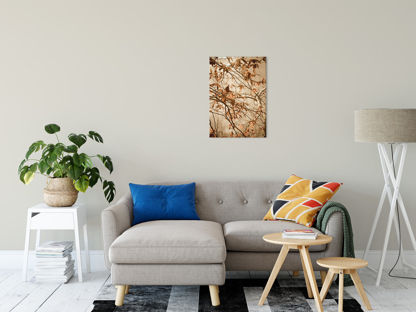 Country Kitchen Wall Decor: Aged Winter Leaves Botanical / Nature Photo Fine Art Canvas Wall Art Prints 20" x 24" - PIPAFINEART