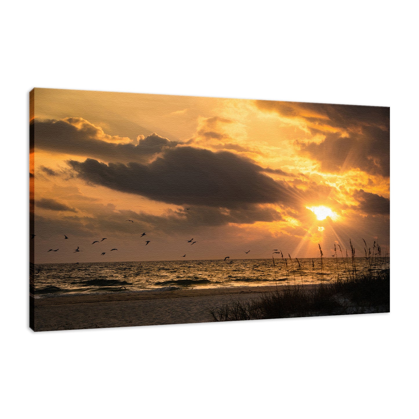 Coastal Themed Artwork: Anna Maria Island Cloudy Sunset 1 Fine Art Print - PIPAFINEART