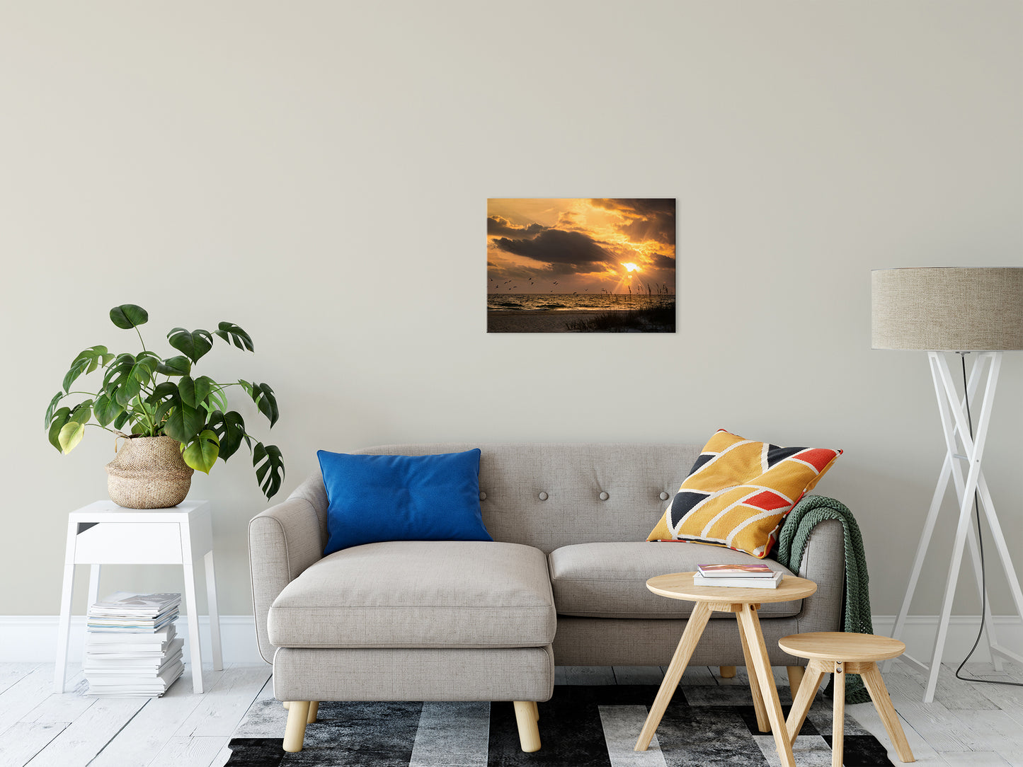 Beach Panel Wall Art:Anna Maria Island Cloudy Sunset 1 Fine Art Print 20" x 24" - PIPAFINEART