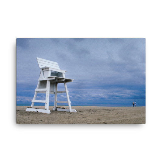Formal Dining Room Artwork: Approaching Storm - Coastal / Beach / Seascape / Nature / Landscape Photo Canvas Wall Art Print - Artwork