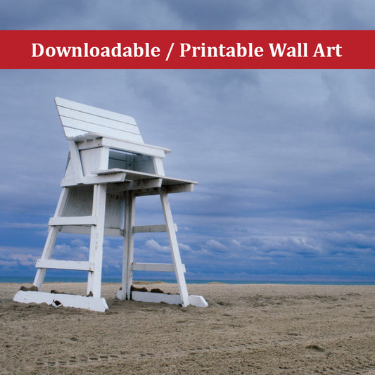 Small Beach Wall Decor: Approaching Storm Landscape Photo DIY Wall Decor Instant Download Print - Printable  - PIPAFINEART