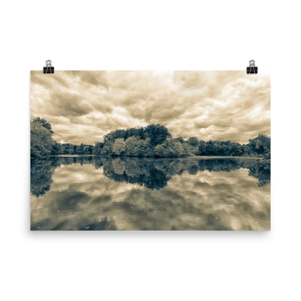 Farmhouse Kitchen Prints: Autumn Reflections Split Tone Loose Wall Art Prints - PIPAFINEART