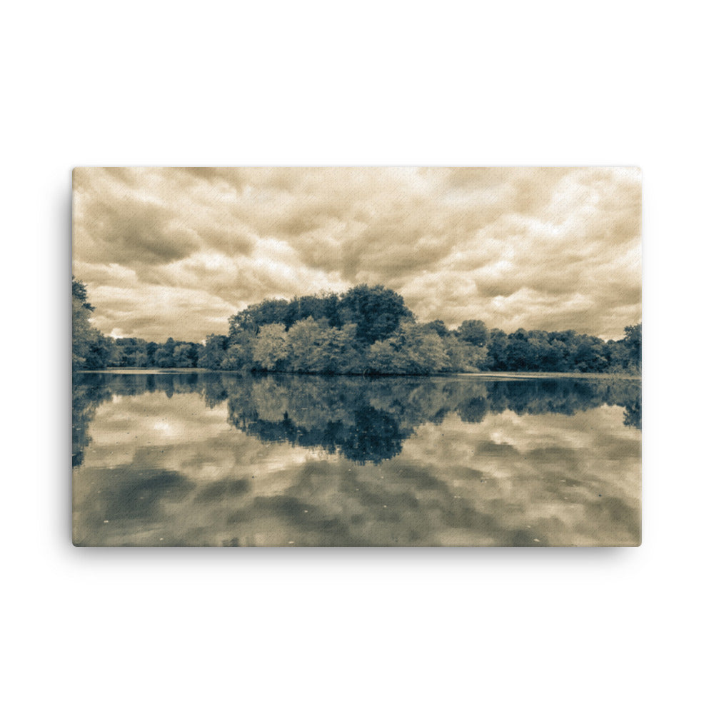 Unique Art Prints: Autumn Reflections Split Tone - Rural / Country Style / Botanical / Landscape / Nature Photograph Canvas Wall Art Print - Wall Decor