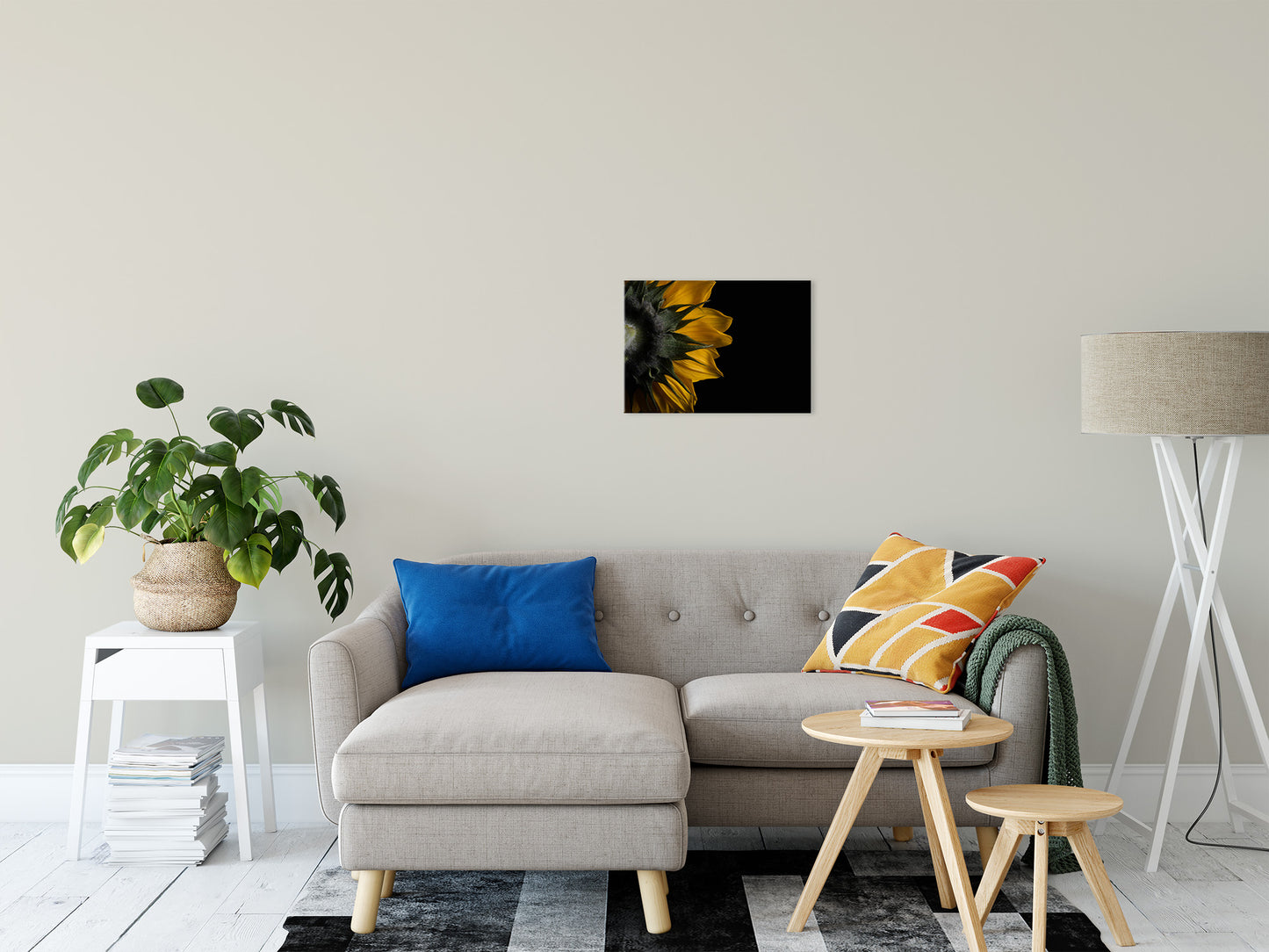 Rustic Floral Wall Decor: Backside of Sunflower Nature / Floral Photo Fine Art Canvas Wall Art Prints 16" x 20" - PIPAFINEART