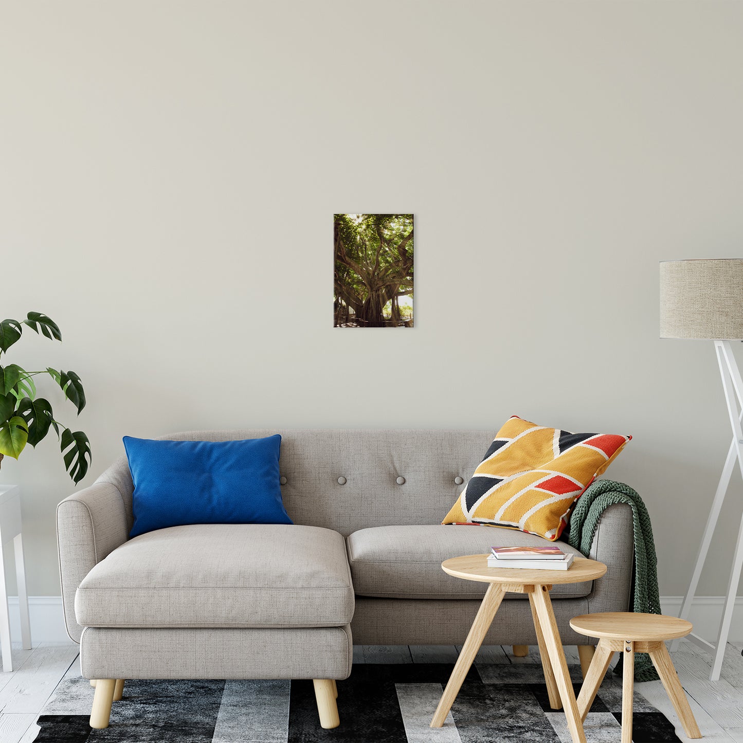 Ikea Botanical Print: Banyan Tree With Glory Rays of Sunlight Botanical Photo Fine Art Canvas Wall Art Prints 11" x 14" / Fine Art Canvas - PIPAFINEART