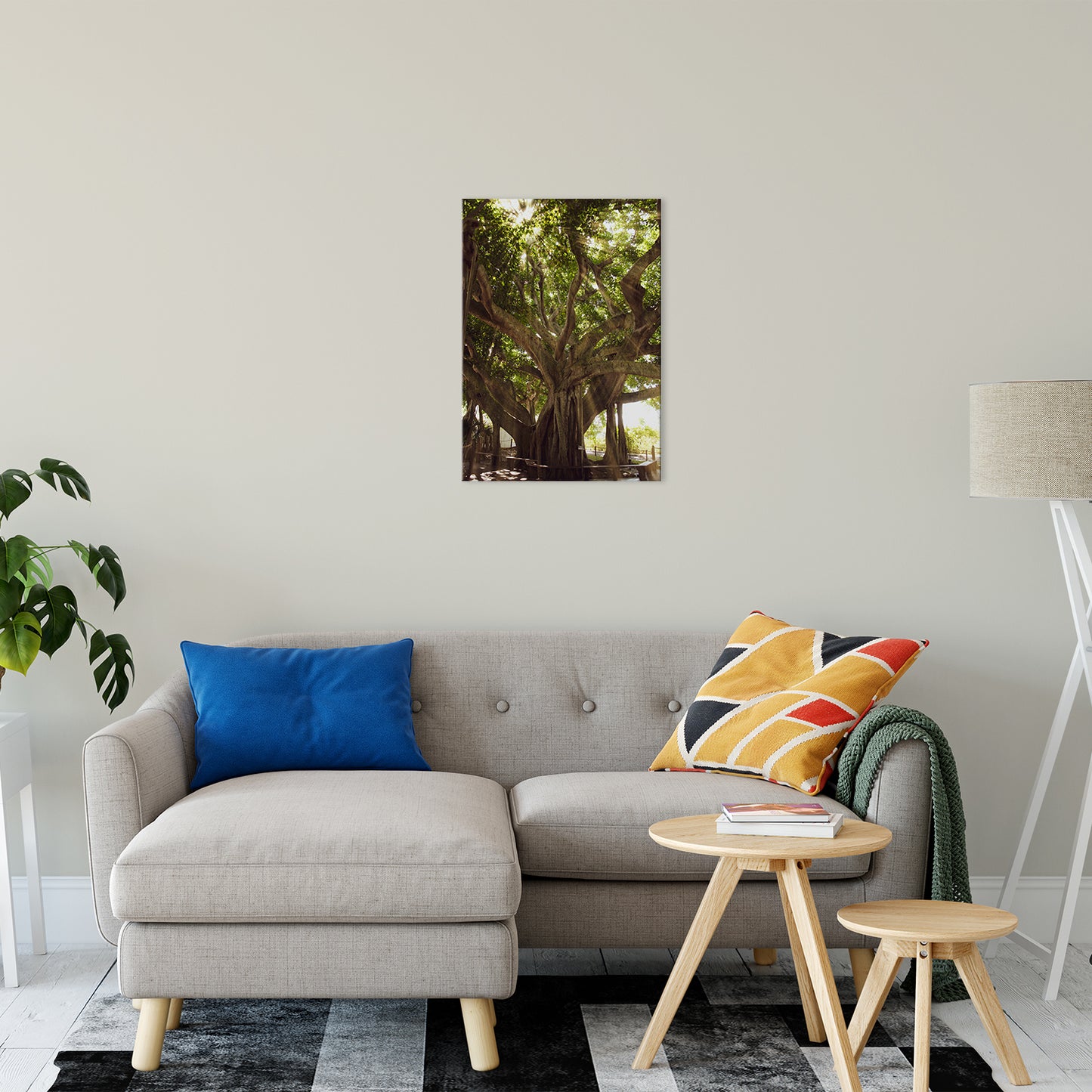 Botanical Gallery Wall: Banyan Tree With Glory Rays of Sunlight Botanical Photo Fine Art Canvas Wall Art Prints 20" x 24" / Fine Art Canvas - PIPAFINEART