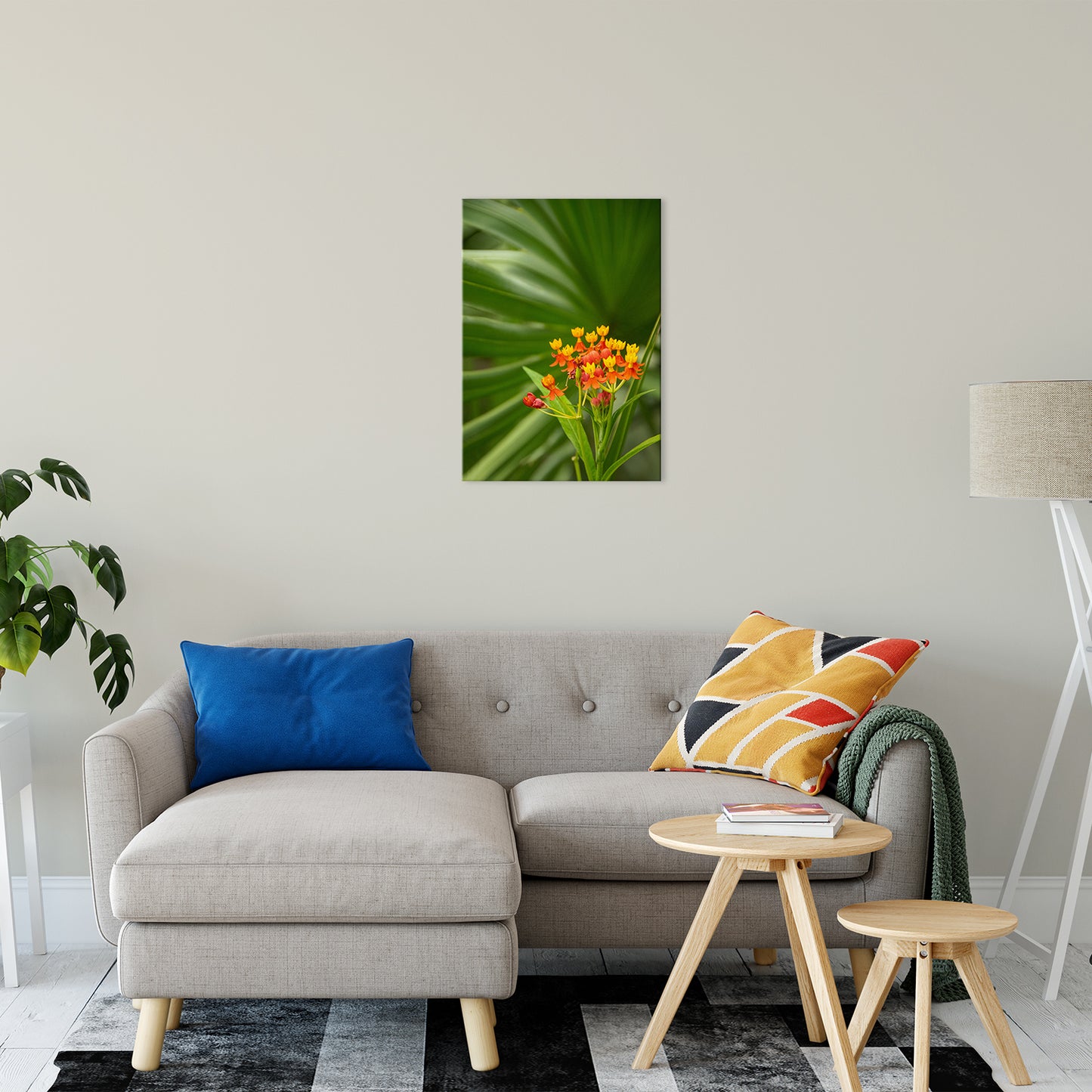 Bloodflowers & Palm Color Floral Nature Photo Fine Art Canvas Wall Art Prints 20" x 24" - PIPAFINEART
