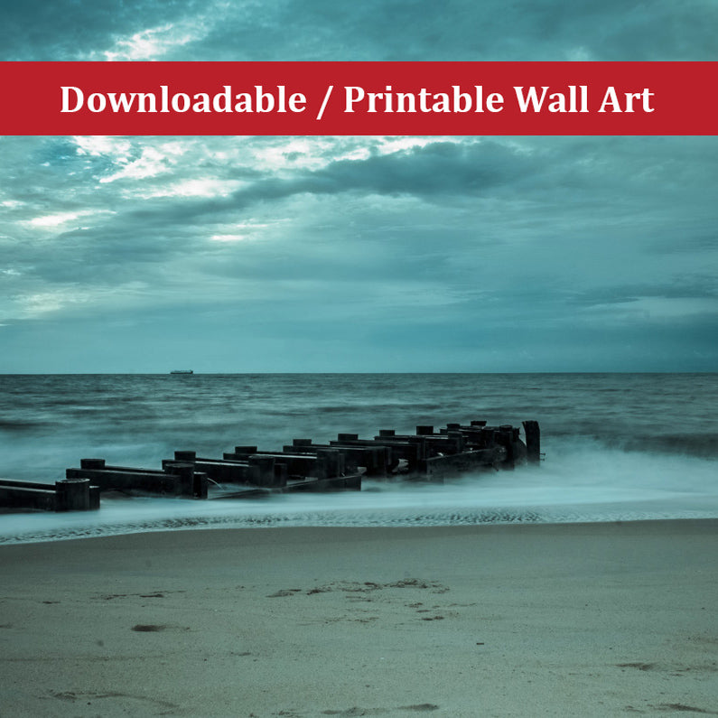 Blue Morning at Rehoboth Landscape Photo DIY Wall Decor Instant Download Print - Printable - PIPAFINEART