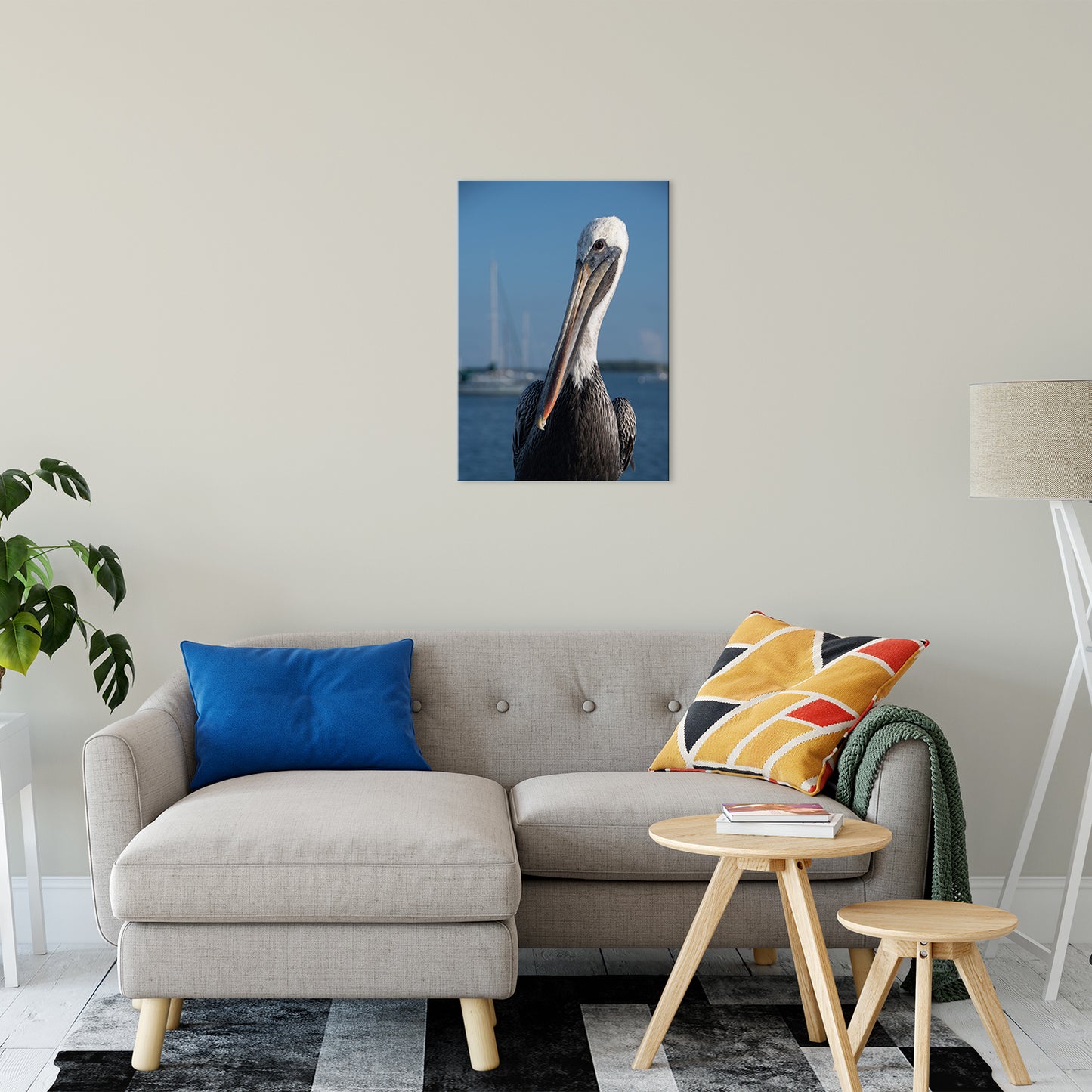 Bob The Pelican 3 Color Wildlife Photograph Fine Art Canvas & Unframed Wall Art Prints 20" x 30" / Canvas Fine Art - PIPAFINEART
