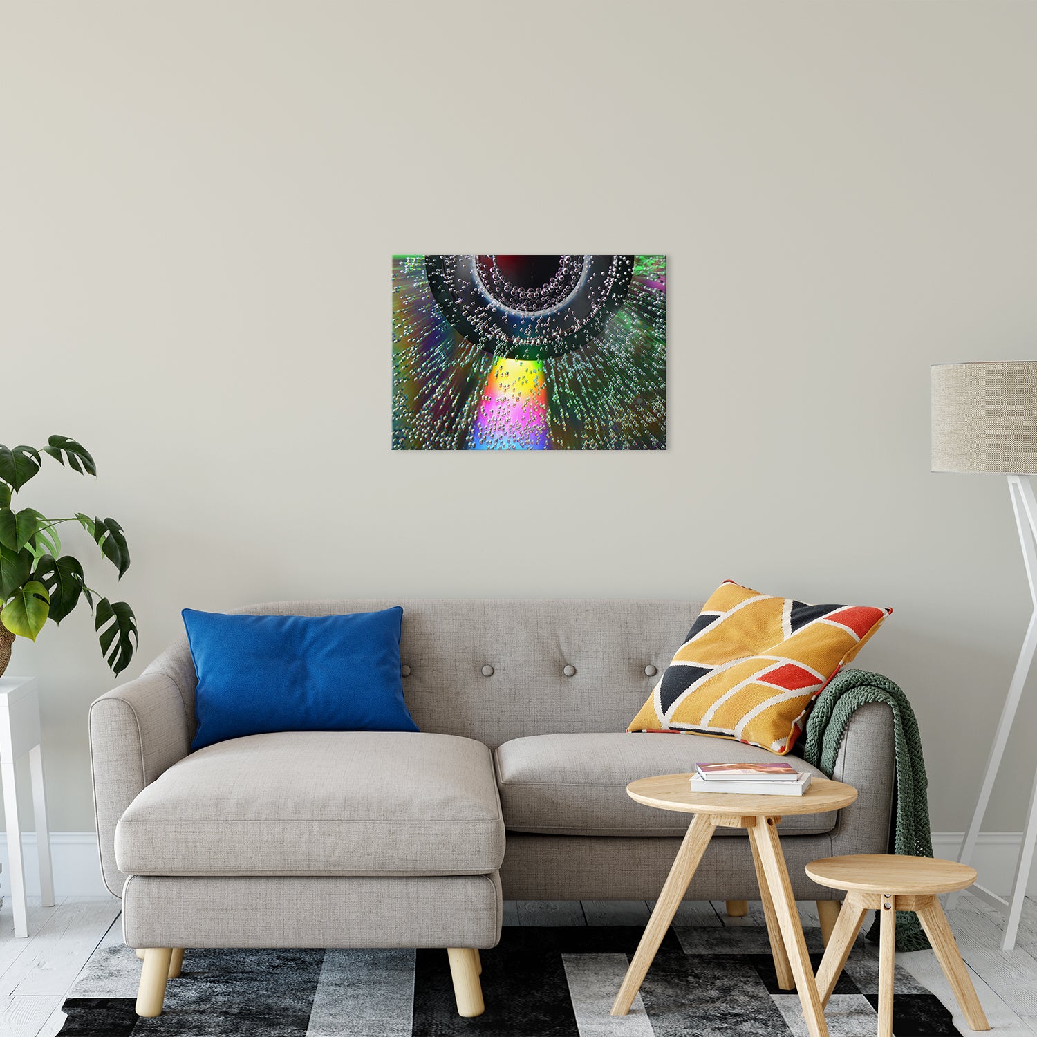 Bubble CD Abstract Photo Fine Art Canvas & Unframed Wall Art Prints 20" x 30" / Fine Art Canvas - PIPAFINEART