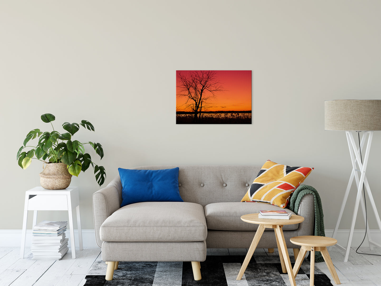 Burning Skies Rural Landscape Photograph Fine Art Canvas Wall Art Prints 20" x 30" - PIPAFINEART