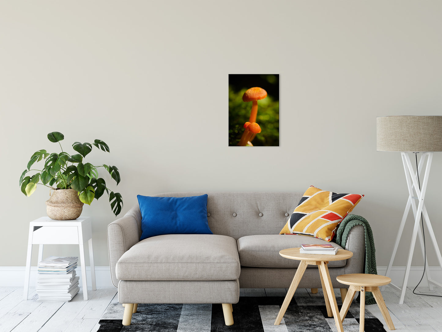 Button Top Mushrooms Nature / Botanical Photo Fine Art Canvas Wall Art Prints 16" x 20" - PIPAFINEART