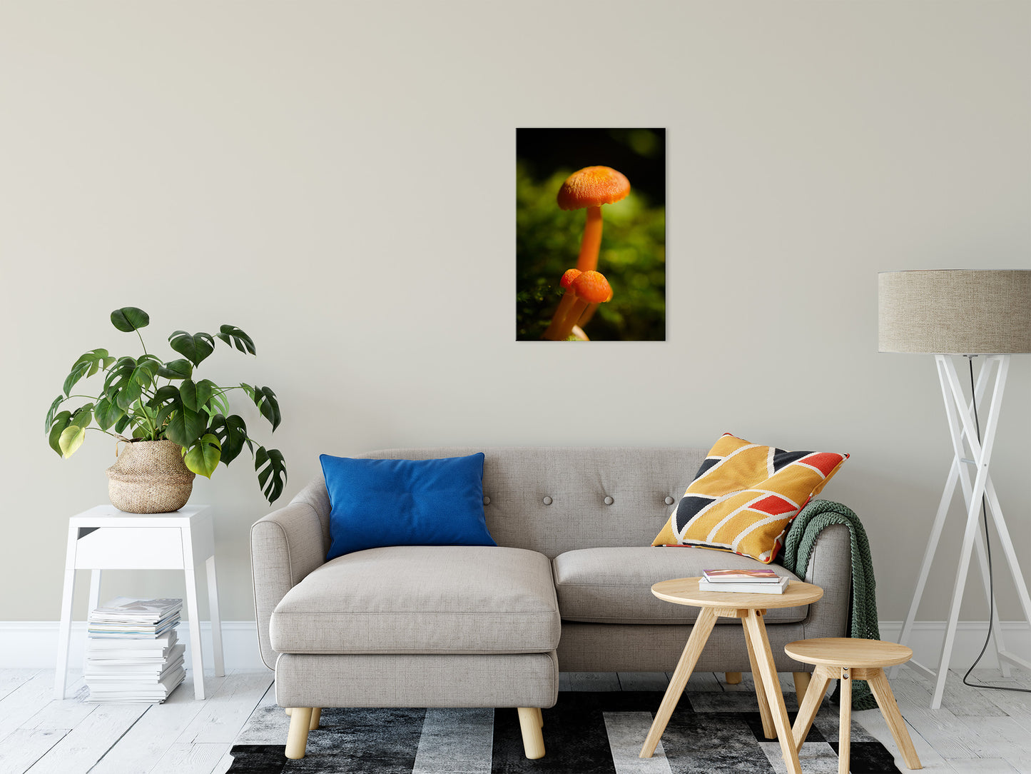 Button Top Mushrooms Nature / Botanical Photo Fine Art Canvas Wall Art Prints 20" x 30" - PIPAFINEART