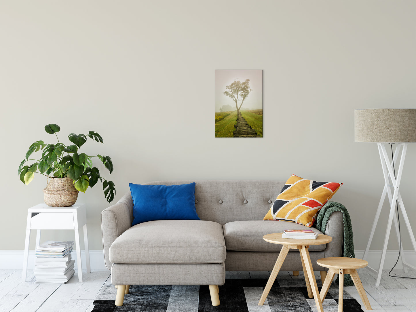 Calming Morning Rural Landscape Photo Fine Art Canvas Wall Art Prints 16" x 20" - PIPAFINEART