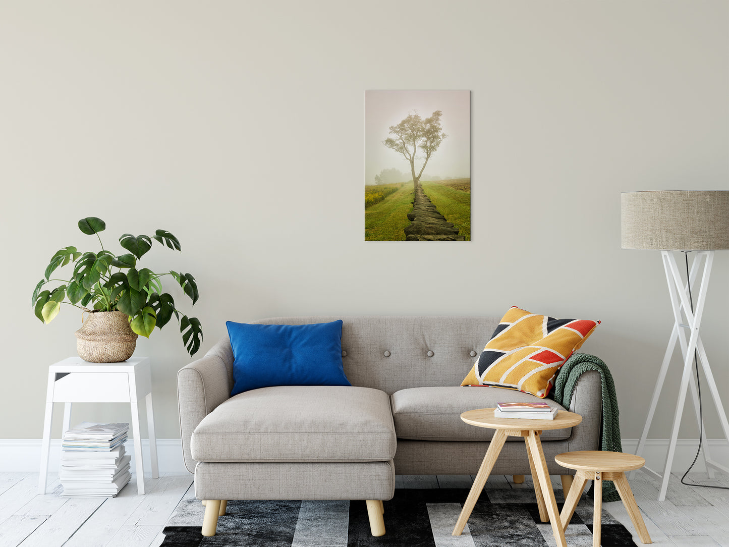 Calming Morning Rural Landscape Photo Fine Art Canvas Wall Art Prints 20" x 30" - PIPAFINEART