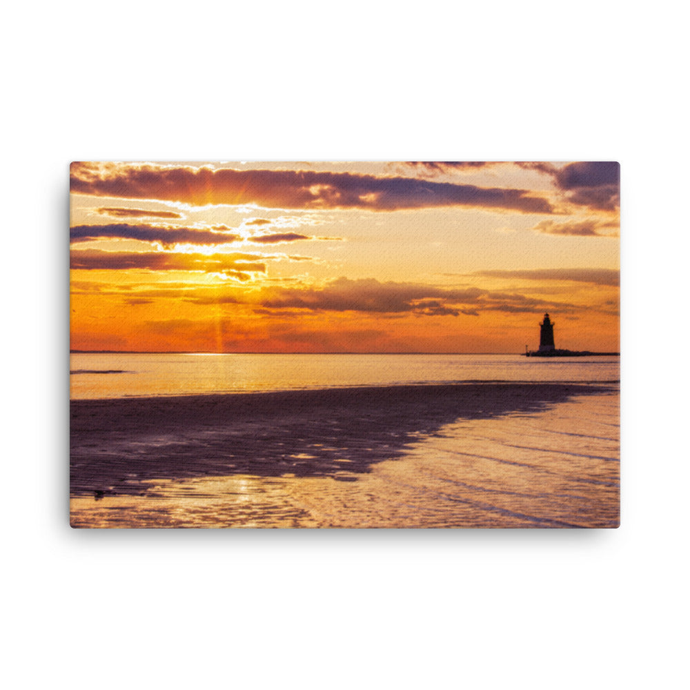 Cape Henlopen Sunset Coastal Landscape Canvas Wall Art Prints