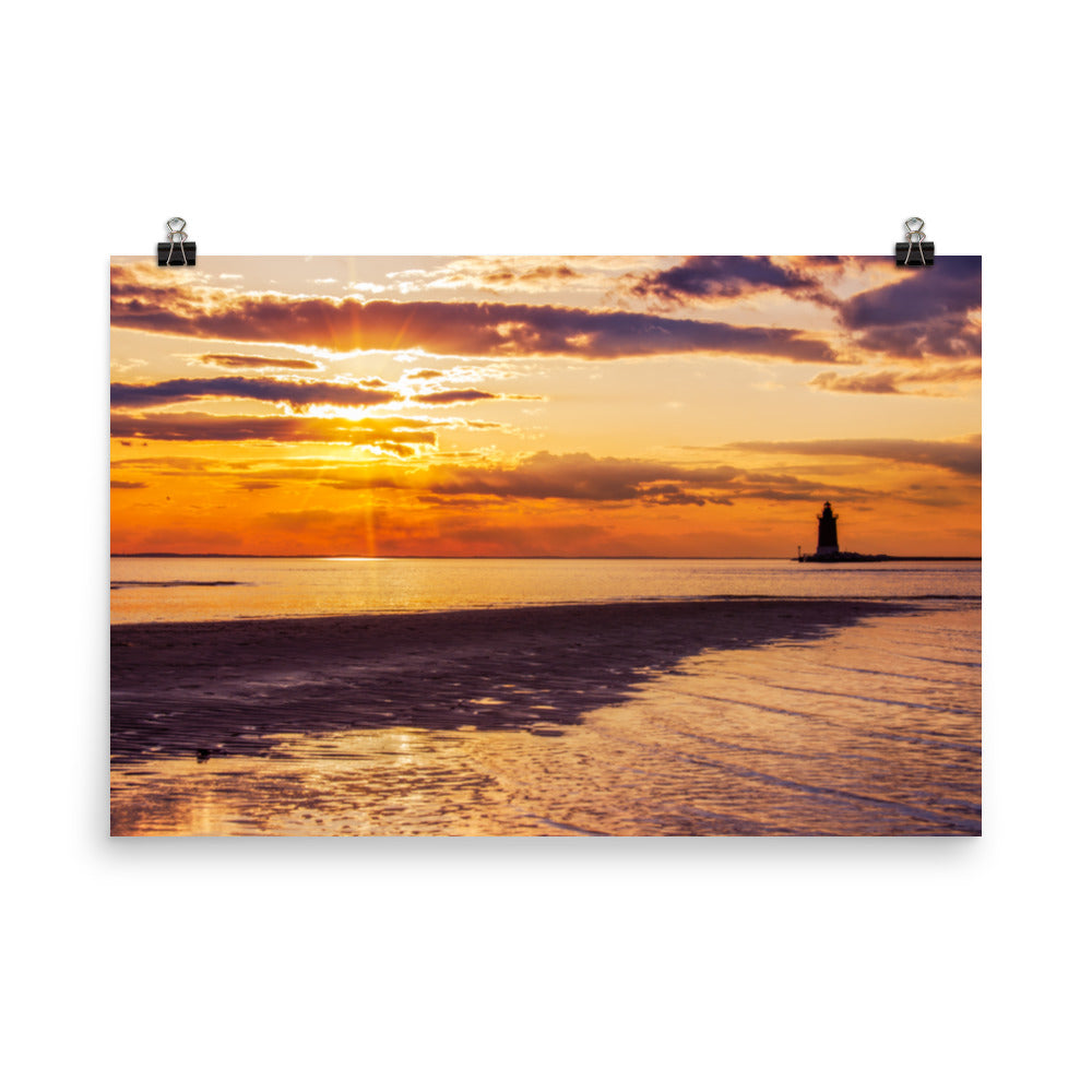 Cape Henlopen Sunset Landscape Photo Loose Wall Art Prints - PIPAFINEART