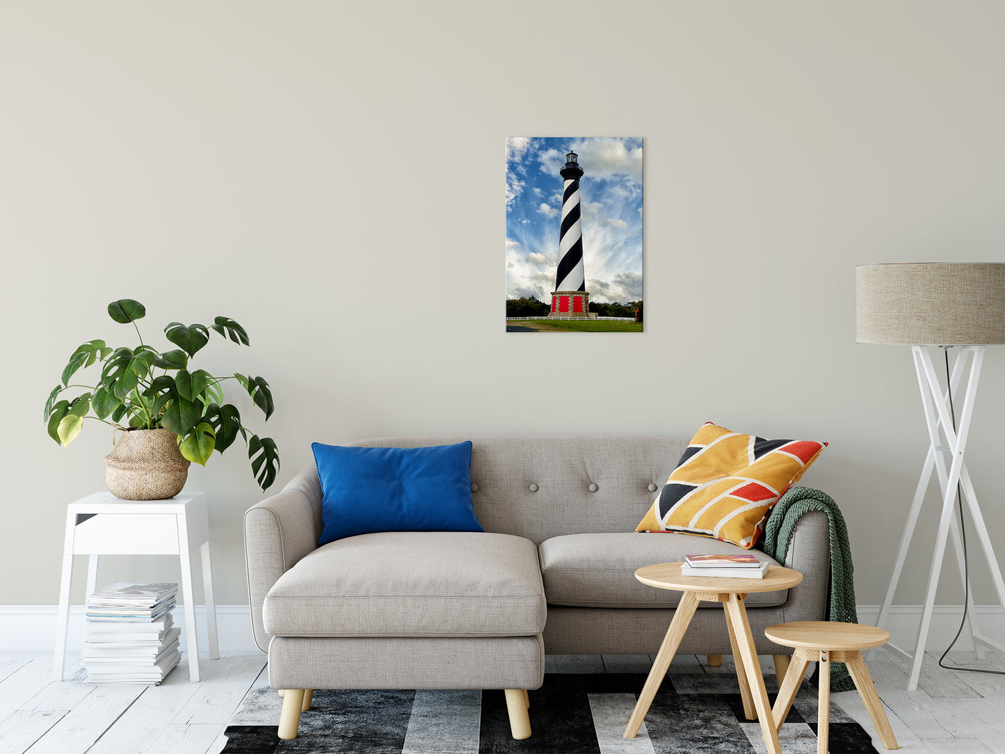 Cape Hatteras Lighthouse Landscape Photo Fine Art Canvas Wall Art Prints 20" x 24" - PIPAFINEART