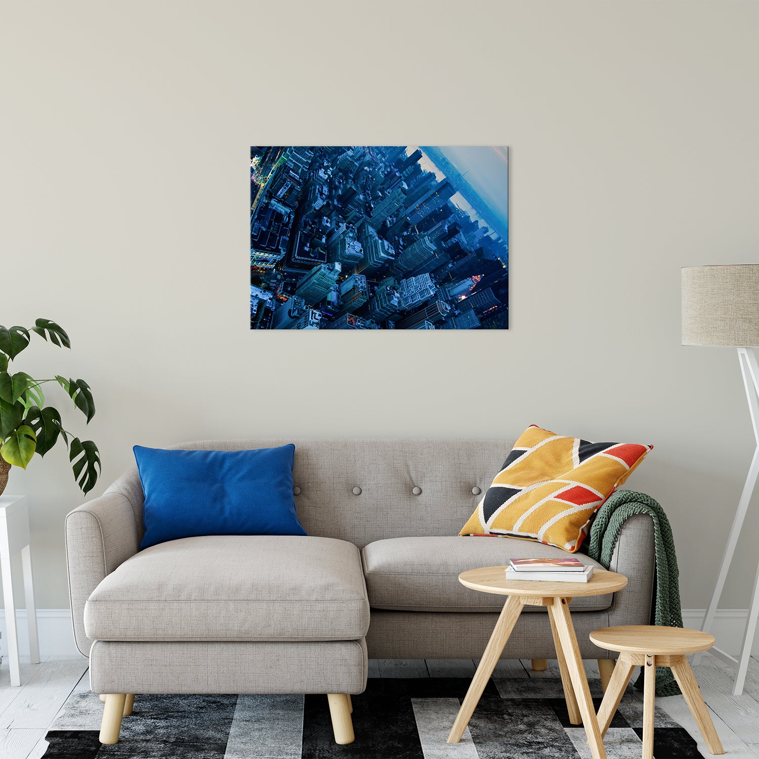 City of Blues Abstract Photo Fine Art Canvas & Unframed Wall Art Prints 24" x 36" / Fine Art Canvas - PIPAFINEART