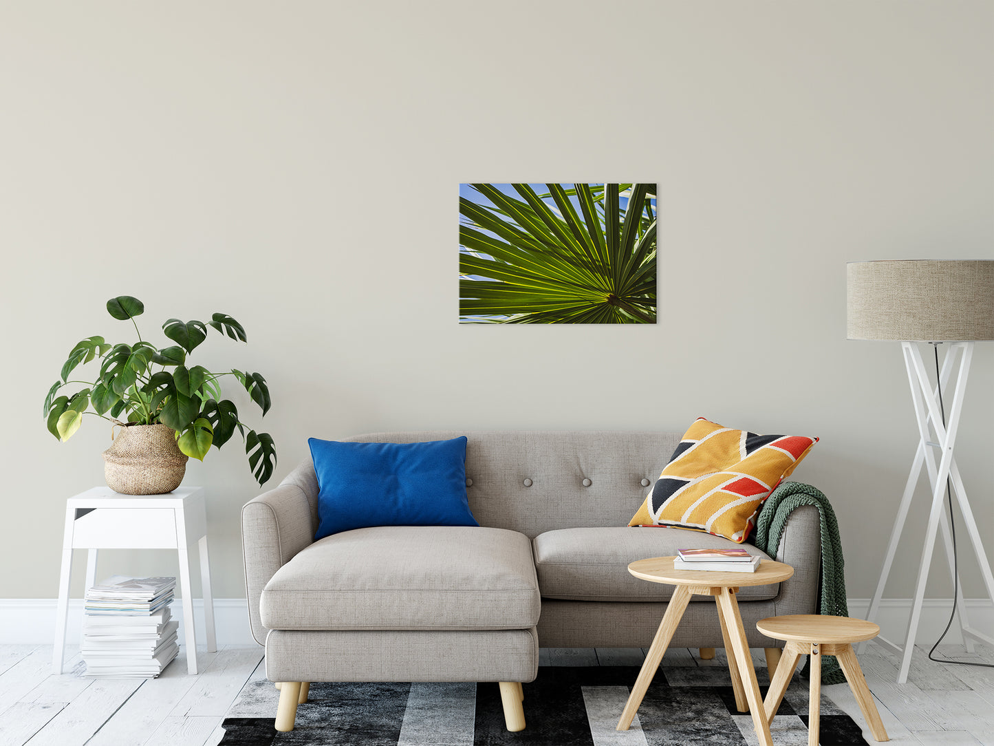 Colorized Wide Palm Leaves Nature / Botanical Photo Fine Art Canvas Wall Art Prints 20" x 30" - PIPAFINEART