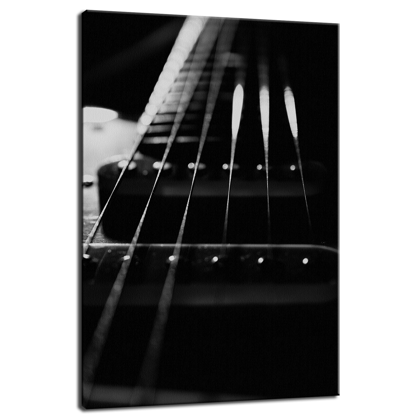 Guitar Cords Low Key Black and White Abstract Photo Fine Art Canvas & Unframed Wall Art Prints  - PIPAFINEART