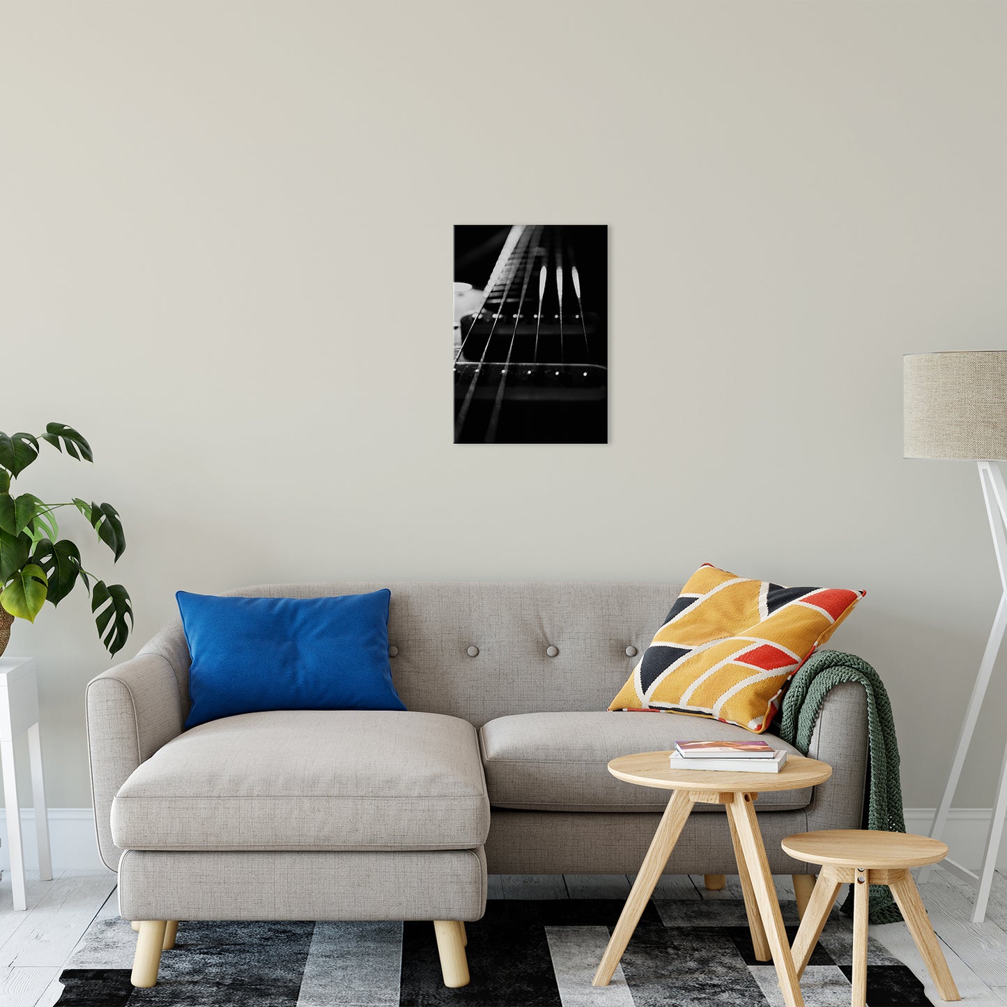 Guitar Cords Low Key Black and White Abstract Photo Fine Art Canvas & Unframed Wall Art Prints 16" x 20" / Fine Art Canvas - PIPAFINEART