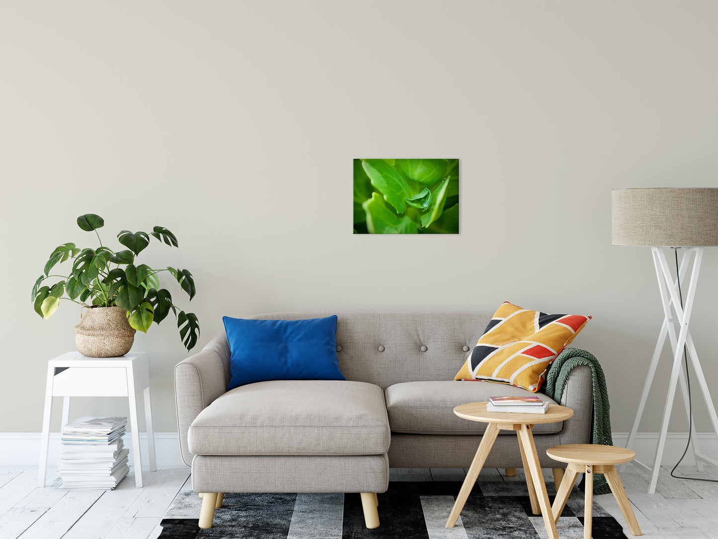 Cupped Droplet Botanical / Nature Photo Fine Art Canvas Wall Art Prints 16" x 20" - PIPAFINEART