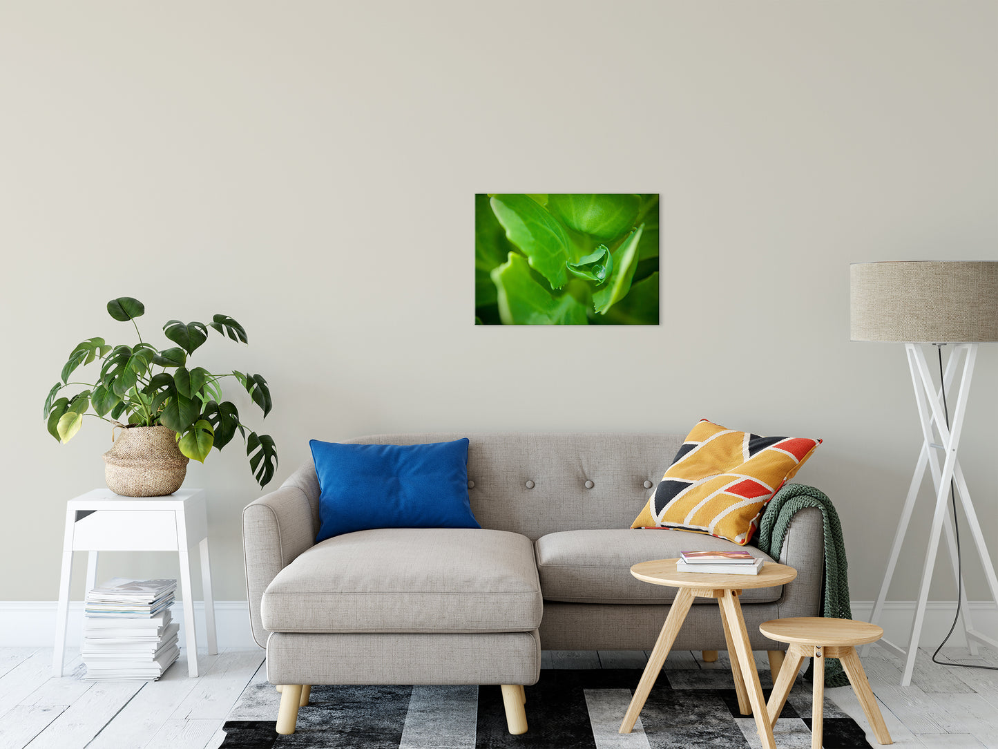 Cupped Droplet Botanical / Nature Photo Fine Art Canvas Wall Art Prints 20" x 24" - PIPAFINEART