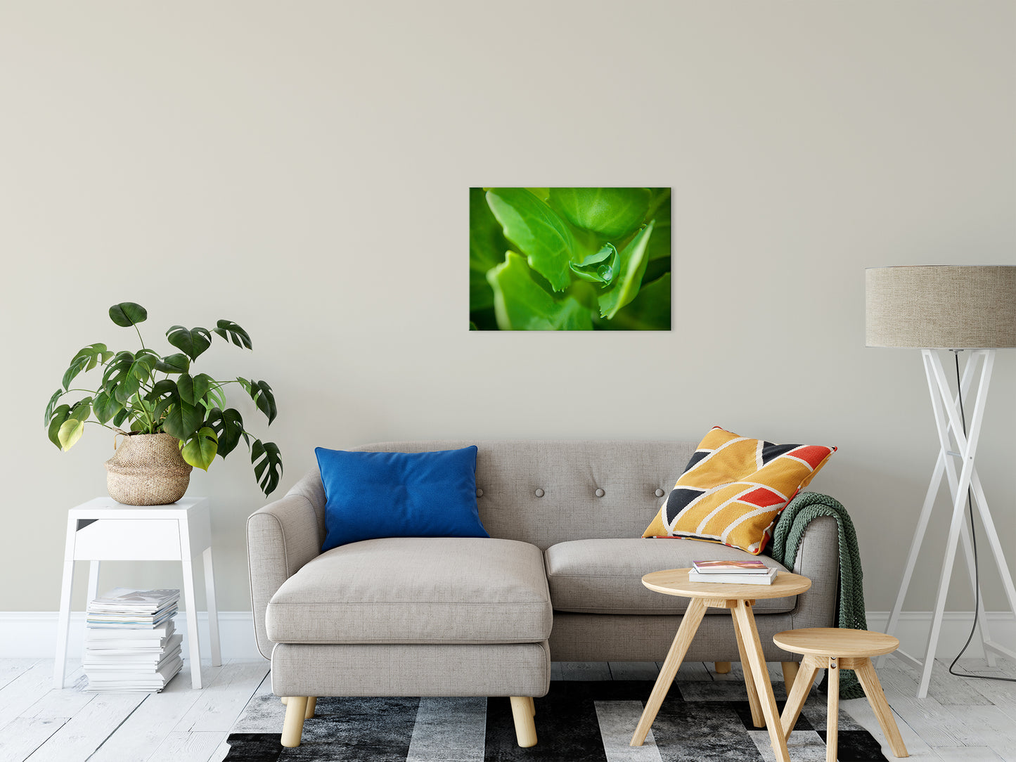 Cupped Droplet Botanical / Nature Photo Fine Art Canvas Wall Art Prints 20" x 30" - PIPAFINEART