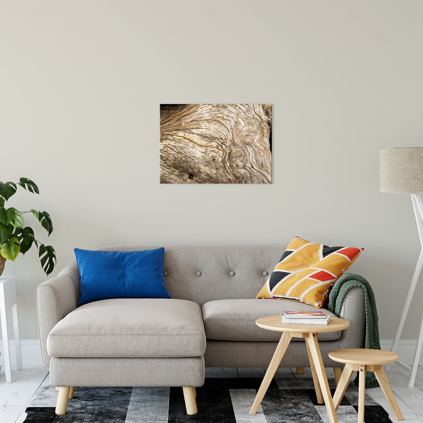 Small Beach Wall Art: Dead Tree Boneyard Beach Florida Texture Close-up 3 Rustic Nature Photo Fine Art Canvas Wall Art Print