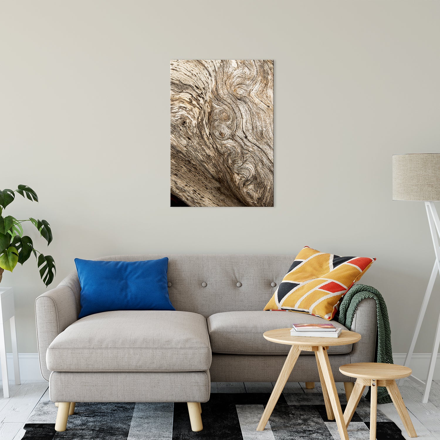 Large Rustic Wall Decor: Dead Tree Boneyard Beach Florida Texture Close-up 4 Rustic Nature Photo Fine Art Canvas Wall Art Print