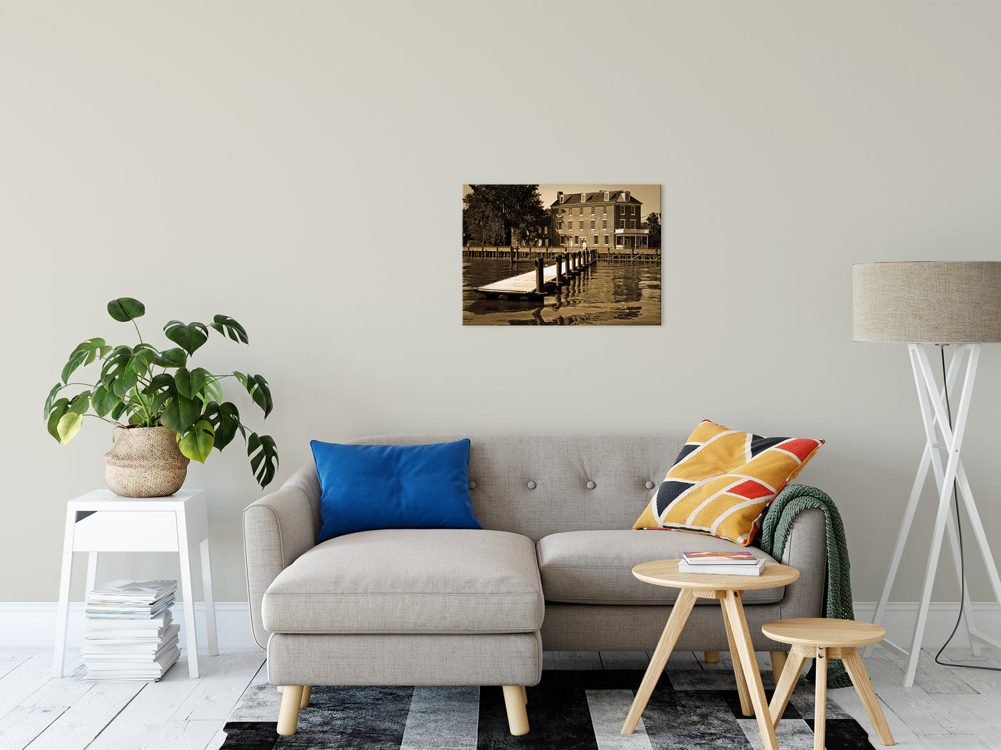 Delaware City Dock Coastal Landscape Photo Fine Art Canvas Wall Art Prints 20" x 30" - PIPAFINEART