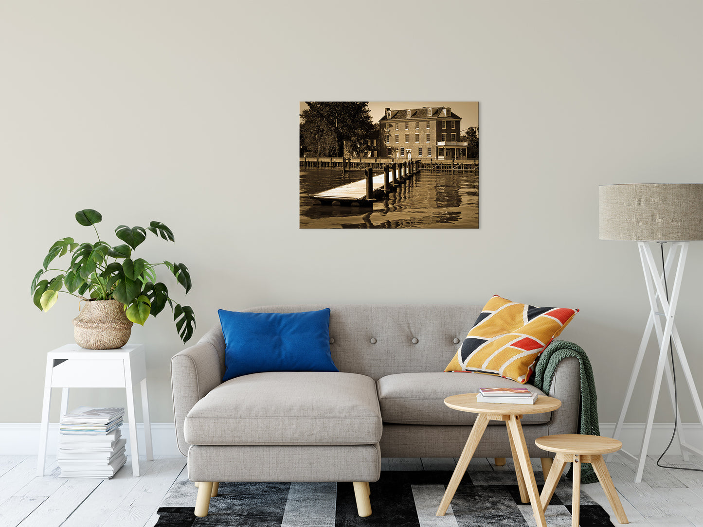 Delaware City Dock Coastal Landscape Photo Fine Art Canvas Wall Art Prints 24" x 36" - PIPAFINEART