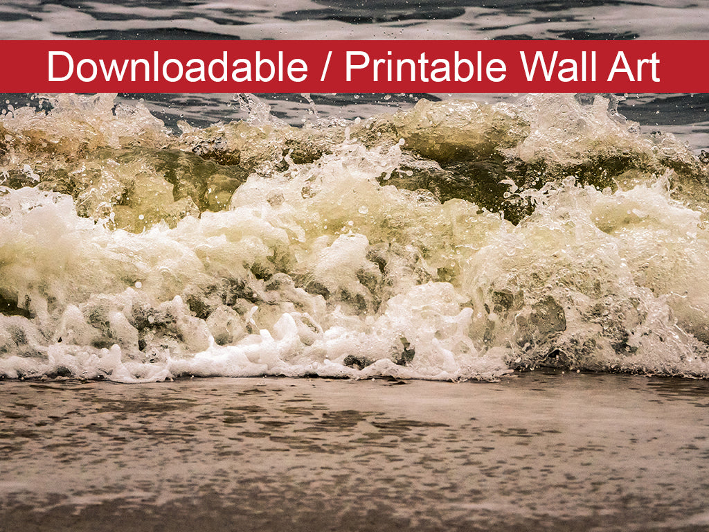 Crashing Ashore Coastal Nature Photo DIY Wall Decor Instant Download Print - Printable - PIPAFINEART