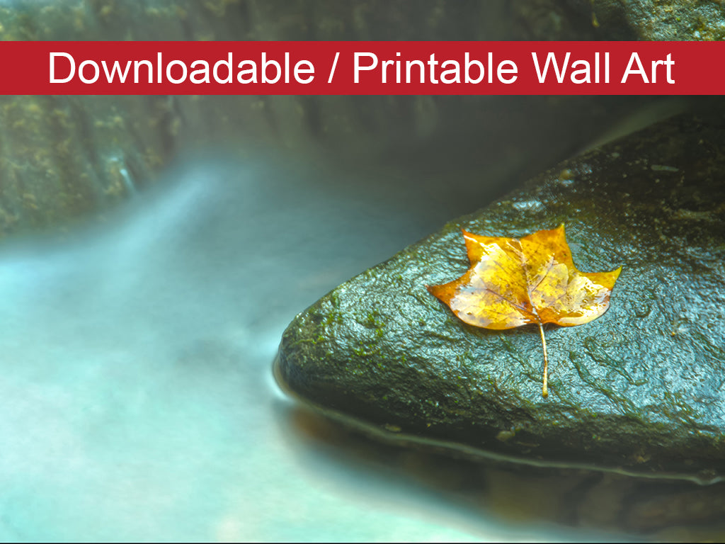 Misty Leaf DIY Wall Decor Instant Download Print - Printable Wall Art - PIPAFINEART