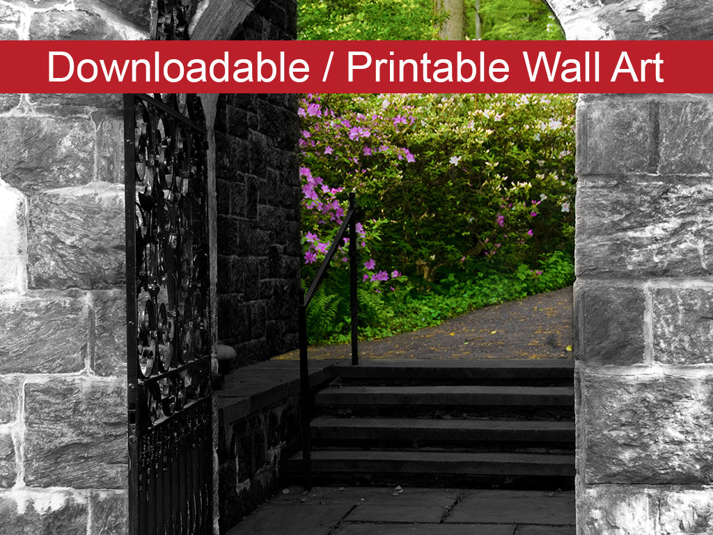 Garden Entryway Floral Nature Photo DIY Wall Decor Instant Download Print - Printable - PIPAFINEART