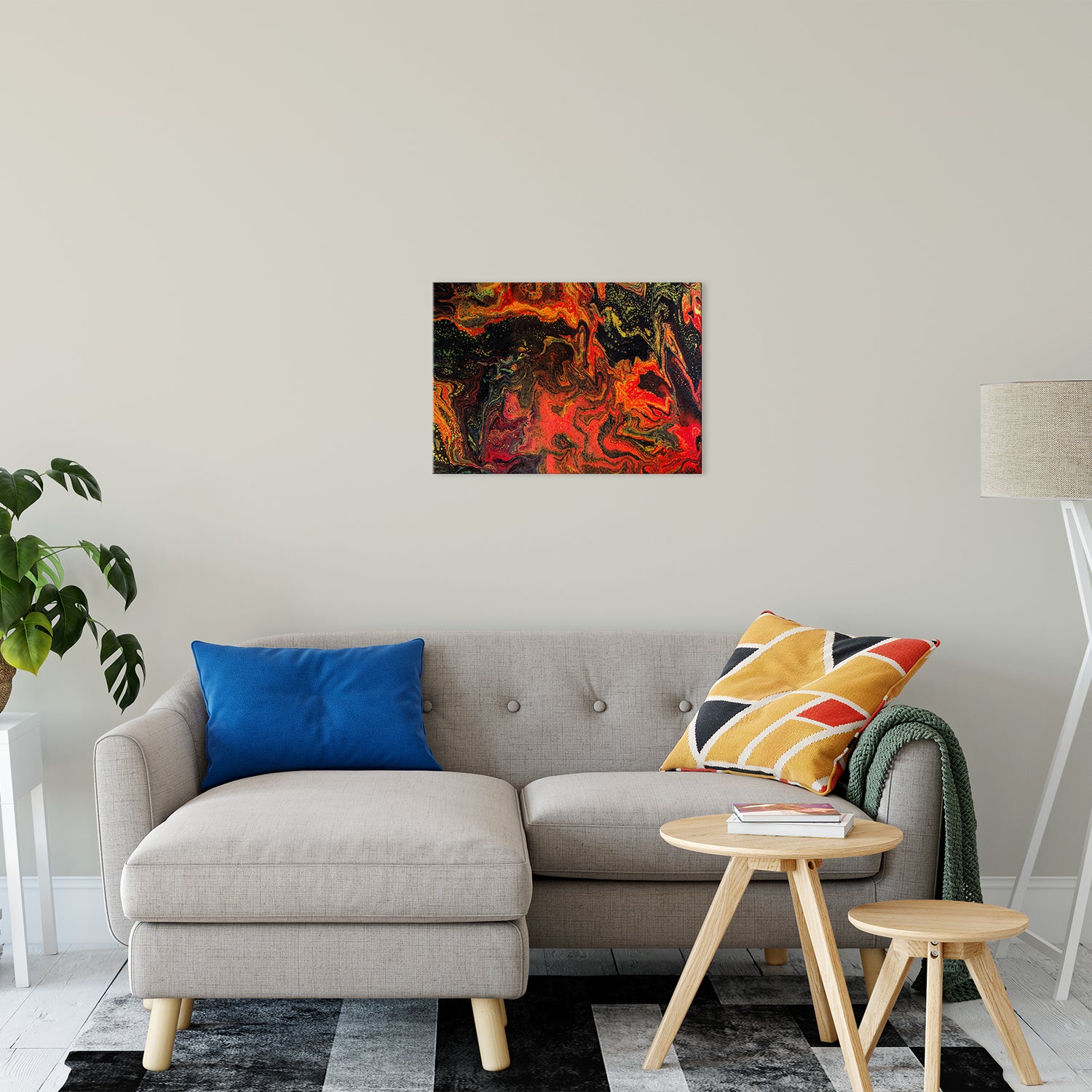 Acrylic Dirty Paint 10 Abstract Art, Fluid Art Fine Art Canvas &  Unframed Wall Art Prints 20" x 24" / Fine Art Canvas - PIPAFINEART