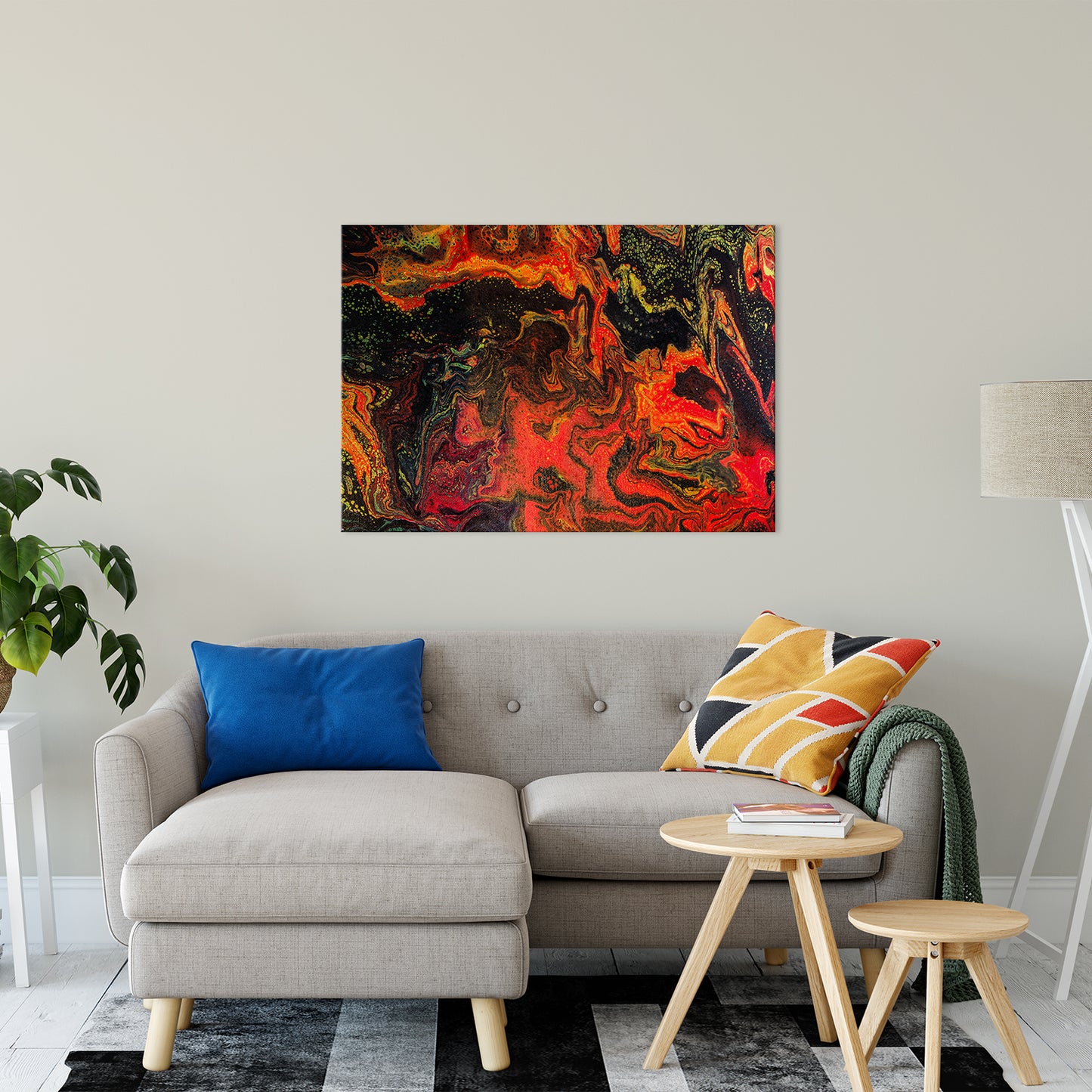 Acrylic Dirty Paint 10 Abstract Art, Fluid Art Fine Art Canvas &  Unframed Wall Art Prints 30" x 40" / Fine Art Canvas - PIPAFINEART