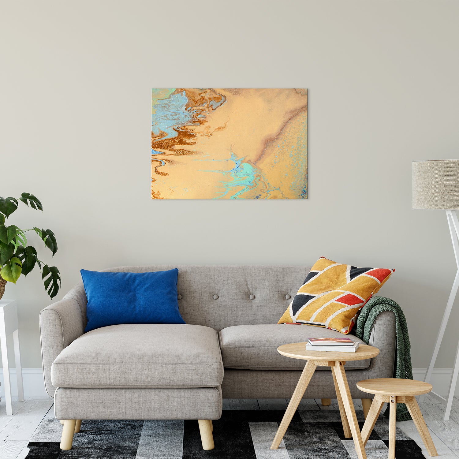 Acrylic Dirty Paint 11 Abstract Art, Fluid Art Fine Art Canvas &  Unframed Wall Art Prints 24" x 36" / Fine Art Canvas - PIPAFINEART