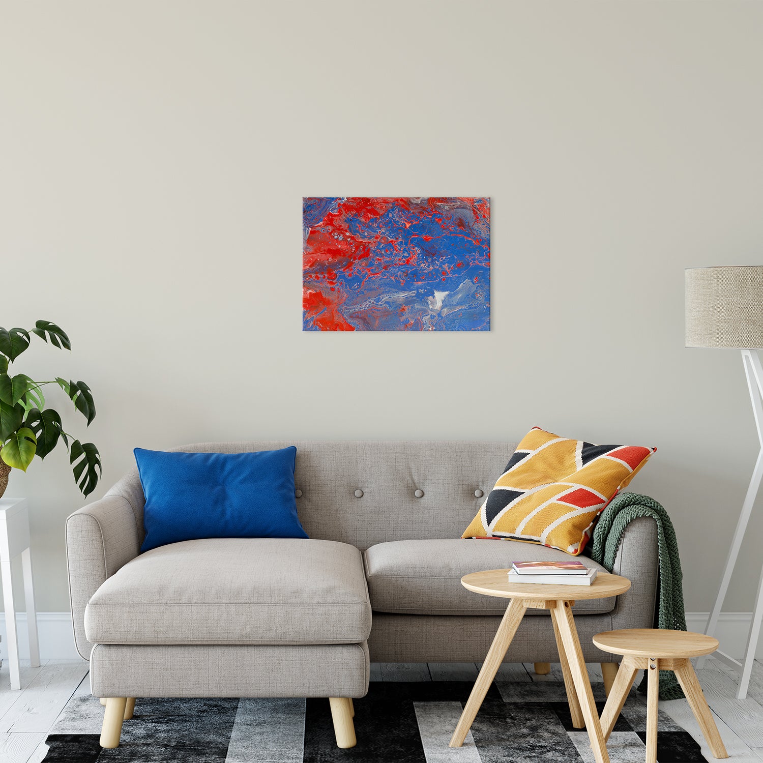 Acrylic Dirty Paint 13 Abstract Art, Fluid Art Fine Art Canvas &  Unframed Wall Art Prints 20" x 24" / Fine Art Canvas - PIPAFINEART