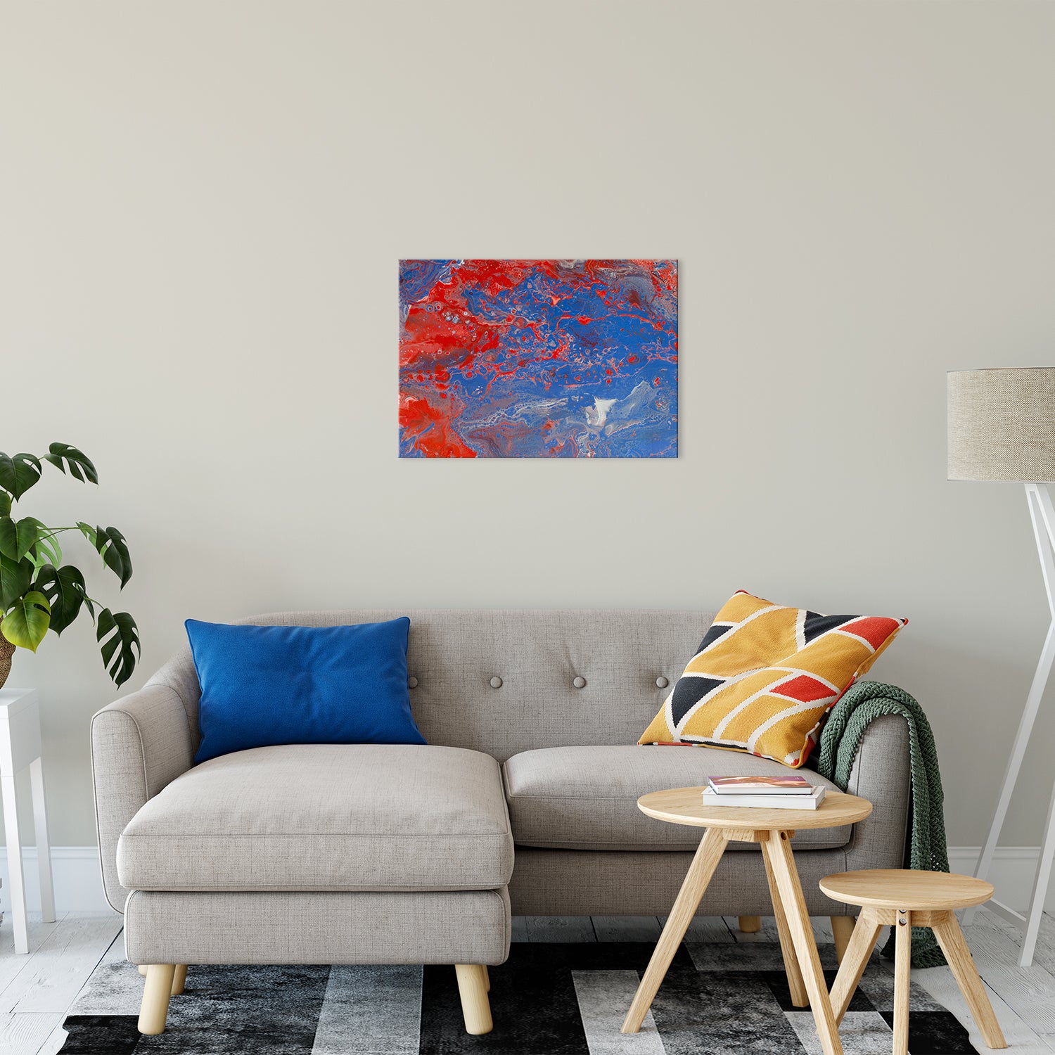 Acrylic Dirty Paint 13 Abstract Art, Fluid Art Fine Art Canvas &  Unframed Wall Art Prints 20" x 30" / Fine Art Canvas - PIPAFINEART