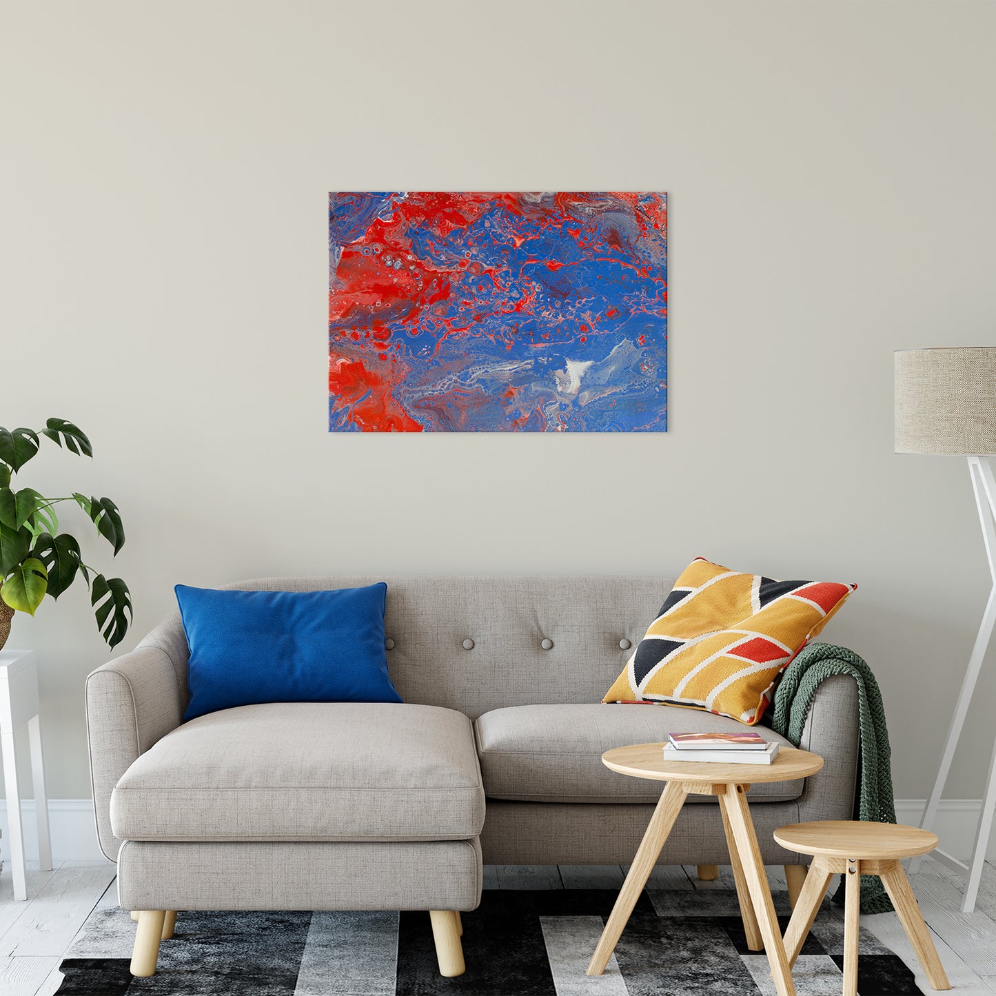 Acrylic Dirty Paint 13 Abstract Art, Fluid Art Fine Art Canvas &  Unframed Wall Art Prints 24" x 36" / Fine Art Canvas - PIPAFINEART