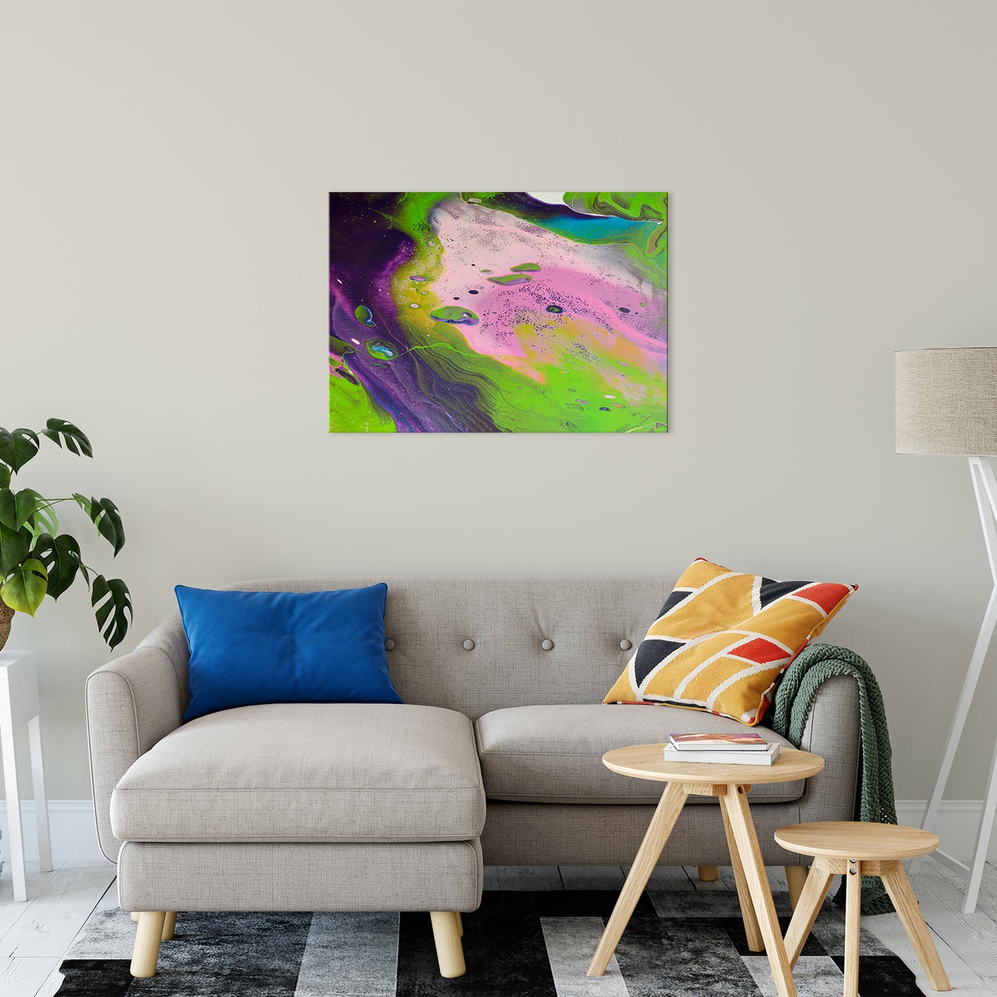 Acrylic Dirty Paint 14 Abstract Art, Fluid Art Fine Art Canvas & Unframed Wall Art Prints 24" x 36" / Fine Art Canvas - PIPAFINEART