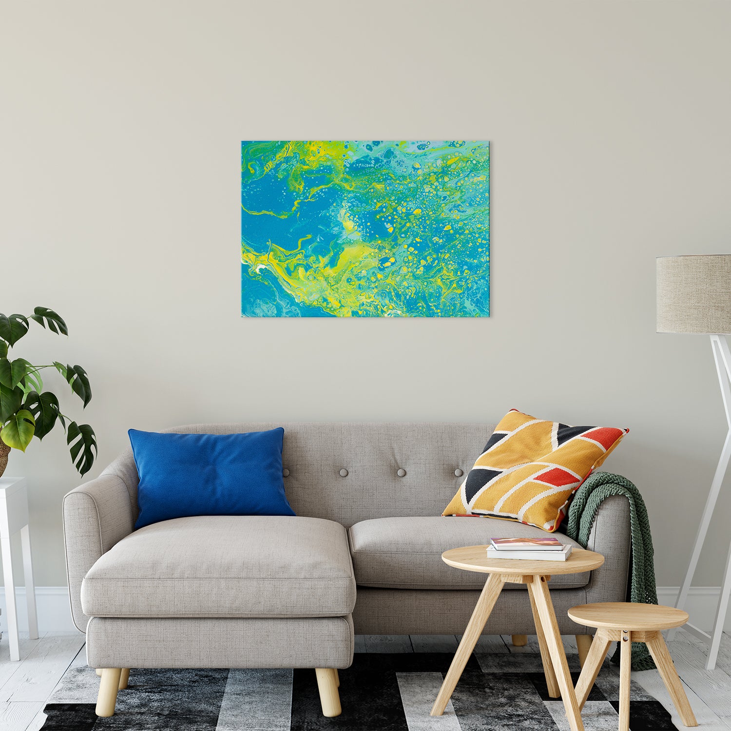 Acrylic Dirty Paint 15 Abstract Art, Fluid Art Fine Art Canvas &  Unframed Wall Art Prints 24" x 36" / Fine Art Canvas - PIPAFINEART